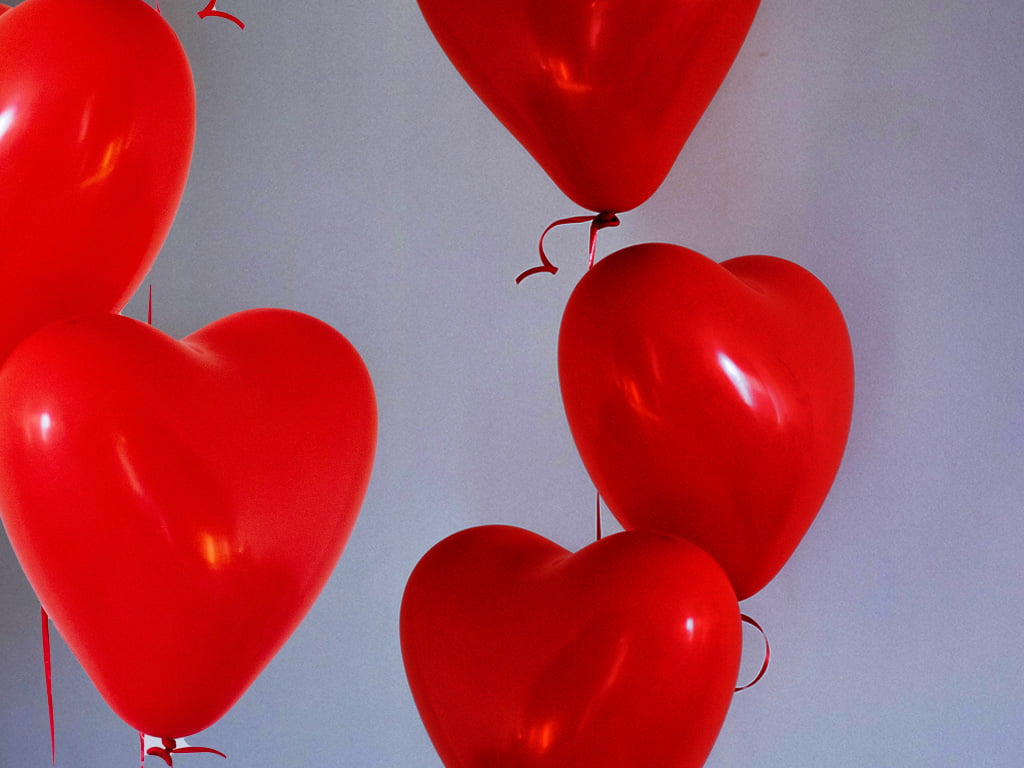 Herz Luftballons Valentinstag